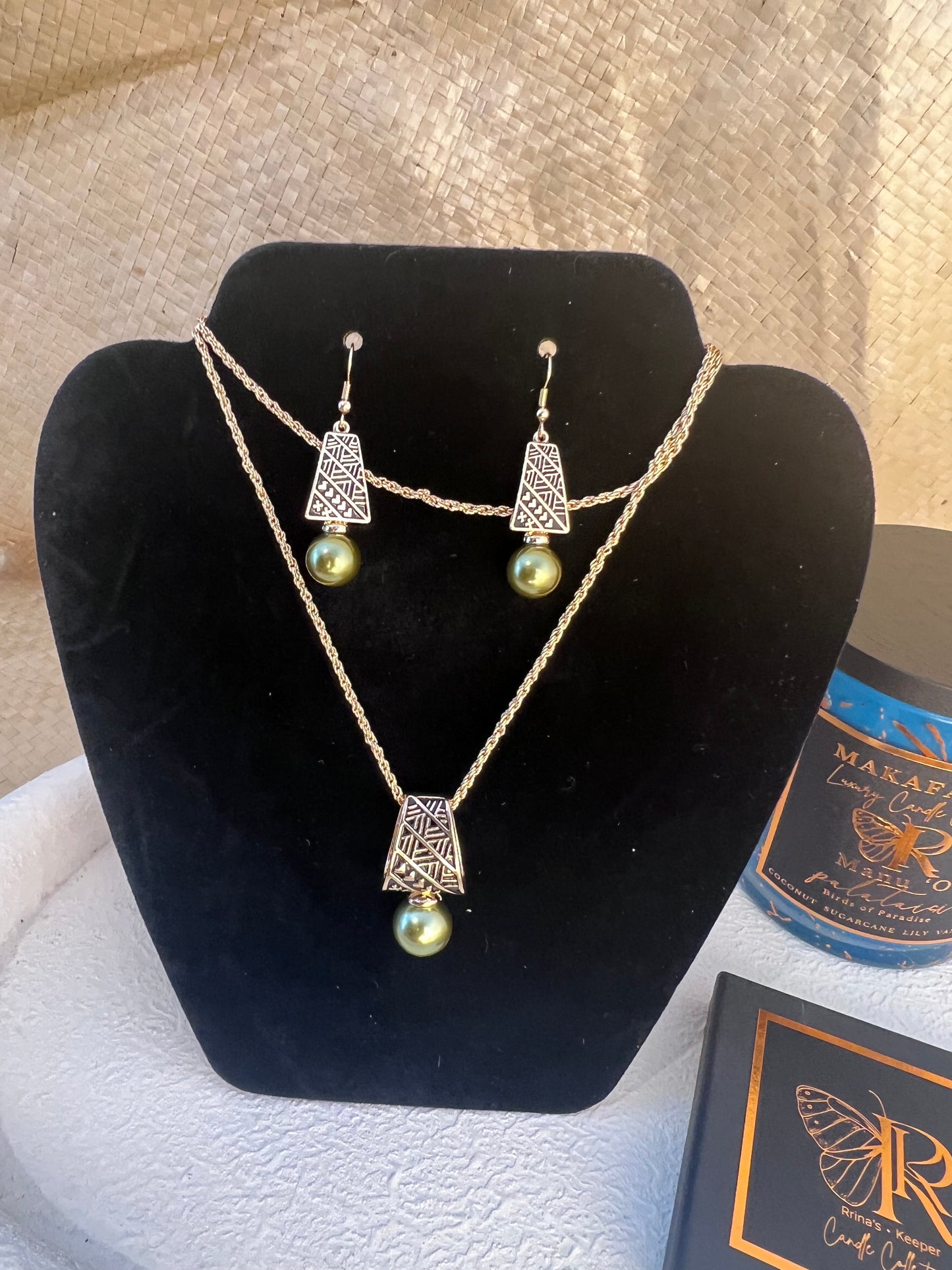Matanofie - Gold Plated Tribal Pearl Sets