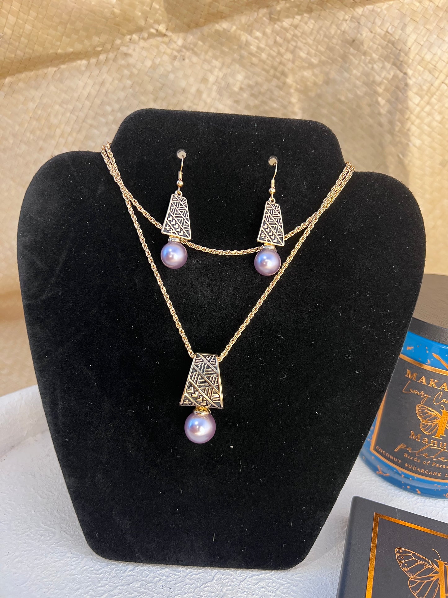 Matanofie - Gold Plated Tribal Pearl Sets