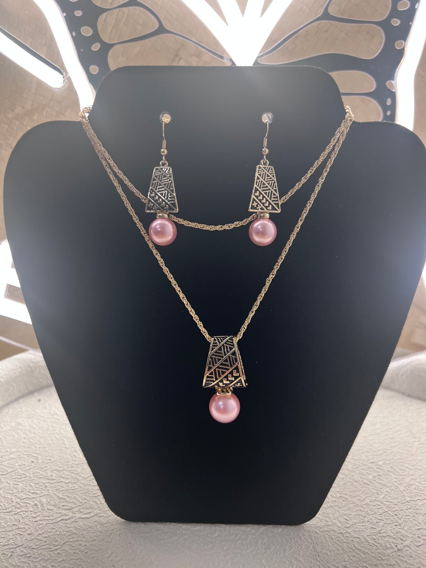 Matanofie - Gold Plated Tribal Pearl Sets