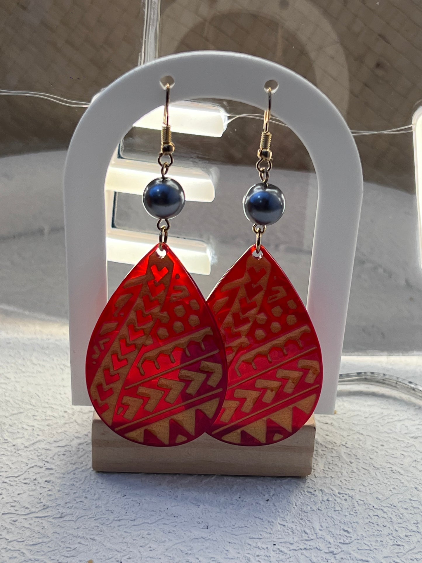 Laufiso - Tribal Acrylic Tear Drops